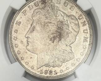 1921 Morgan Dollar, NGC MS63