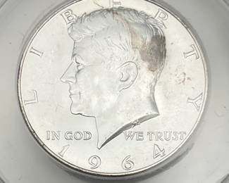 1964 Kennedy Half Dollar, ANACS MS65