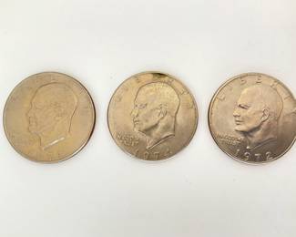 1971, 1972 and 1974-D Eisenhower Dollars