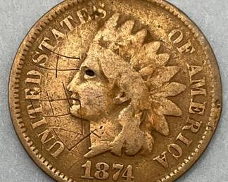 1874 Indian Head Cent