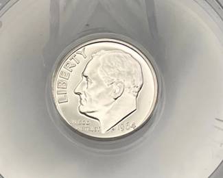 1964 Roosevelt Dime, ANACS PF67