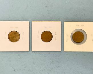 1863, 1897 and 1898 Indian Head Pennies