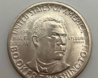 1946-S US Silver Booker T. Washington Commemorative 50c