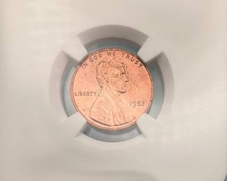  1982 Lincoln Penny, NGC MS66 RD