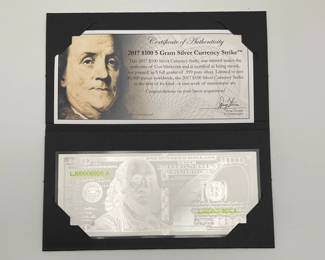 5 Gram Pure Silver $100 Note