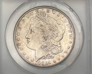 1891-S Morgan Dollar, ANACS AU55