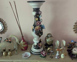 Large Capodimonte Pedestal and Decor