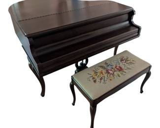 George Steck Baby Grand Piano w Seat