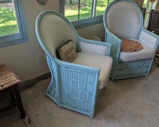 Vintage Bamboo Wicker Chairs