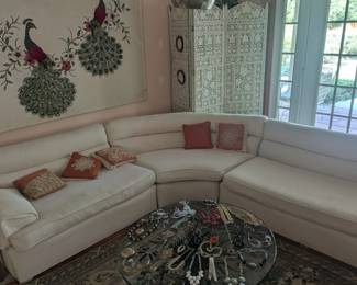 Mid Century Curved Sectional Sofa