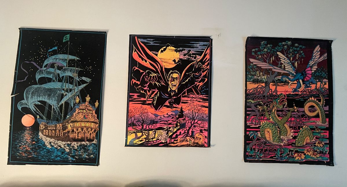 Vintage 1970’s Black Light Posters! Very rare!