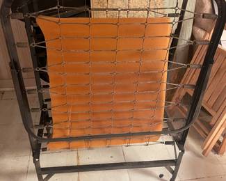 Foldable rollaway twin bed frame
