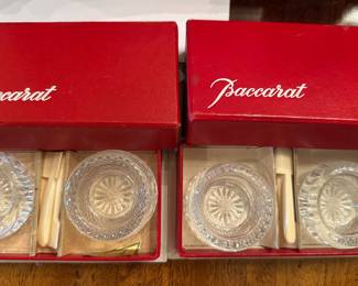Baccarat salt cellars in boxes