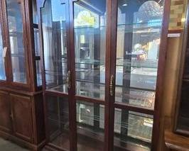 4058  Wooden and Glass Curio Case 