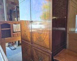 4148  Wooden Entertainment Hutch  Drawers 