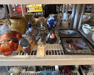 3204  Ducks, Elephant, Cat Sculptures, Vases  Decorative Plates 