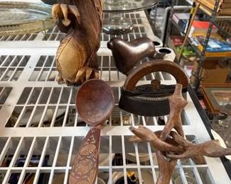 3098  Wooden Art Pieces and Colebrookdale Iron 