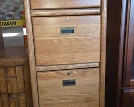4296  Wooden 4 Drawer Filing Cabinet 