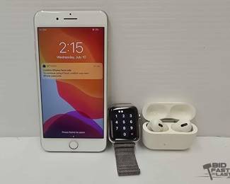 1902  iPhone 7 Plus, Series 3 42mm LTE iWatch and Generic Headphones 