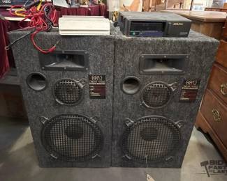 7076  2 Linear Phase Studio Monitors, Sony XM250I Amplifier, and Alpine 6 Disc CD Shuttle 