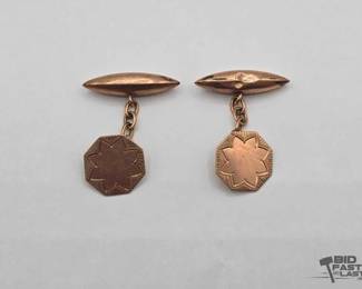 822  9k Cuff Links, 4.1g 