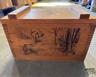 3188  The Classic by Evans 1996 Wooden AmmoAccessory Box 