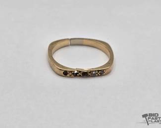 742  14k Gold Broken Band with Diamonds, 2.7g 