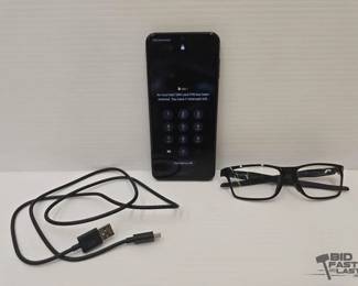 1904  Samsung Phone with Charger and Hex Jector Glasses 