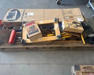 6502  US General Floor Jack, Sears Sander, Black  Decker Jig Saw 