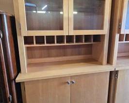 4084  2 Wooden Kitchen Hutch 