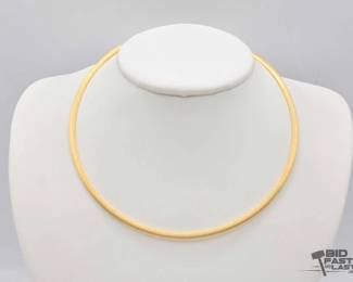 704  14k Gold Omega Choker, 17.6g 