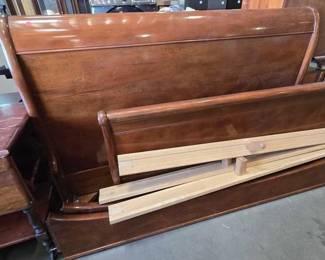 4152  Stickley Wooden Sled Bed Frame 