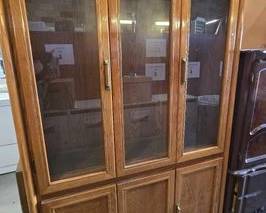 4080  Wooden and Glass China Cabinet 