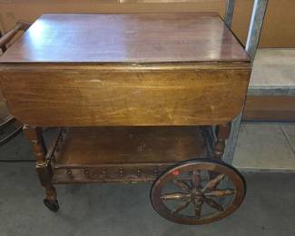4268  Wooden Tea Cart 