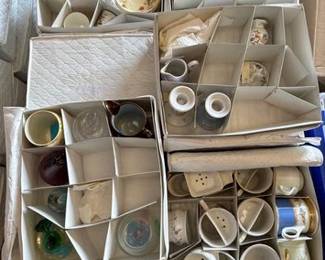 3142  Teacups, Saucers, Paperweights, Figurines 