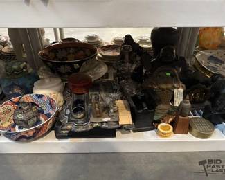 3056  Bowls, Vases, Figurines, Tray and Jewelry Box 