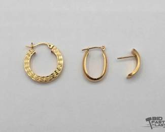 754  14k Gold Earrings, 2.4g 