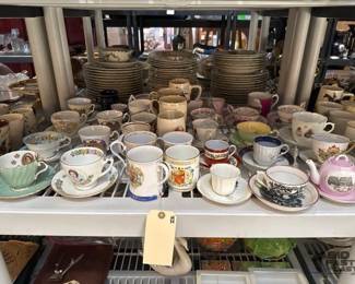 3240  Teacups with Saucers and Mugs 