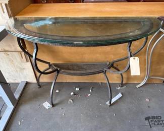 4046  Glass Top Entry Table 