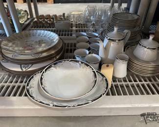 3216  Plates, Bowls, Teacups, Teapot, Serving Platters 