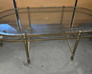 4266  Metal Coffee Table with Glass Top 