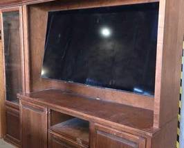 4298  2 Piece Wooden Entertainment System with TV 
