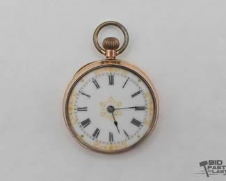 1104  9k Gold Pocket Watch 