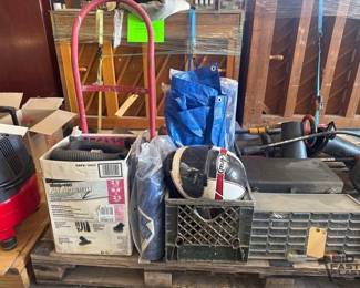6506  ShopVac, Motorcycle Helmet, Bin Organizer, Tarps, Toolbox 