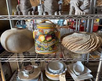 3178  2 Vases and Bicotti Jar 