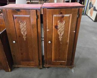 4738  2 Wooden Storage Shelves 