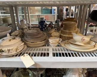 3104  Fine China Teacups, Plates, Tureen 