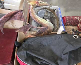 4882  Metal Dragon Wall Art, Porche Duffle Bag  More 