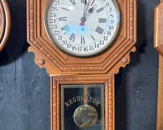 7506  New Haven Bank Calendar Regulator Wall Clock 