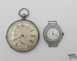 1114  Pocket Watch and Face Watch 